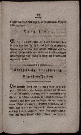 Aeusserliche Krankheiten. Augenkrankheiten. - Verhärtungen und Knoten an den Zitzen.