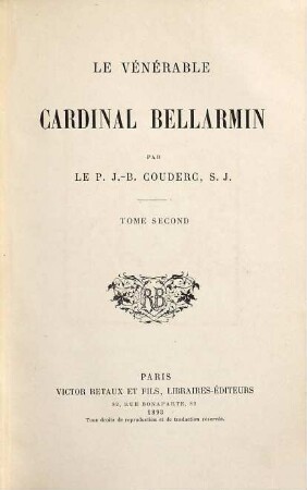 Le vénérable Cardinal Bellarmin, 2