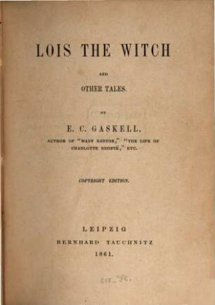 Lois the witch and other tales