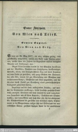 Erster Abschnitt. Von Wien nach Triest