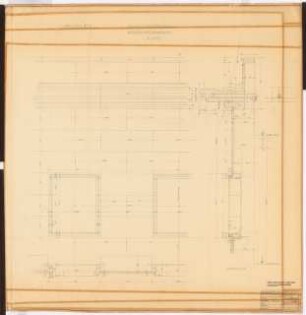 Reichsluftfahrtministerium, Berlin: Schnitt/Ansicht Fassade V1 (4. OG) 1:10