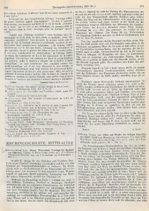 369-370 [Rezension] Kleineidam, Erich, Wissen, Wissenschaft, Theologie bei Bernhard von Clairvaux