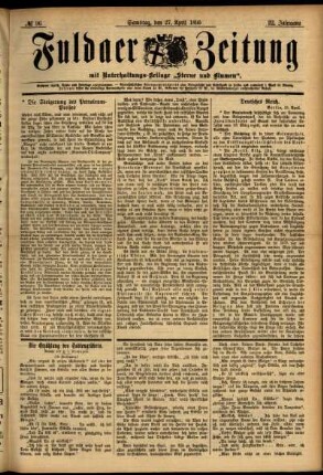 Ausgabe vom Samstag, den 27. April 1895.