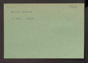 Kutsch, Gerhard
