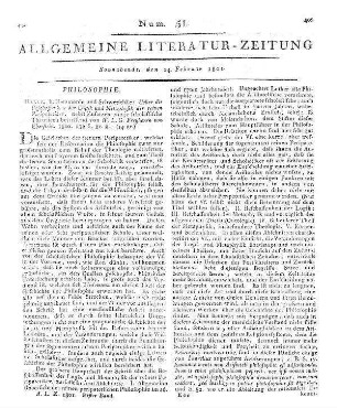 Eberstein, W. L. G. von: Ueber die Beschaffenheit der Logik und Metaphysik der reinen Peripatetiker. Halle: Hemmerde & Schwetschke 1800