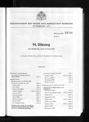 94. Sitzung