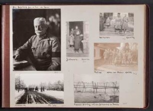 Fotoalbum aus dem Nachlass von Will Heraucourt : Albumseite 67 mit sechs Fotografien (Ostfront und Porträts)