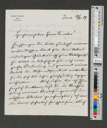 Brief an Werner von Melle