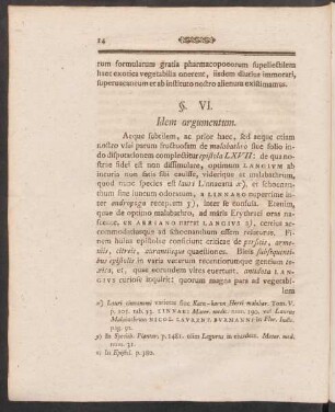 VI. Idem argumentum