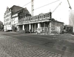Dresden-Friedrichstadt, Friedrichstraße 24. Baustelle des Wohn- und Geschäftshauses