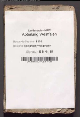 Verzeichnis der Freiholzanforderungen der Kantone Wünnenberg, Atteln und Büren