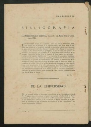 De la universidad