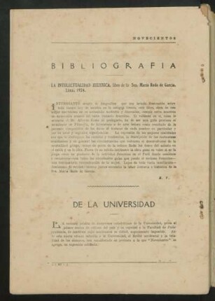 De la universidad