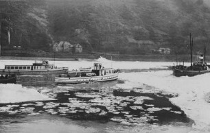Eisbildung 1929 am Rhein