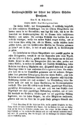 Conferenzbeschlüsse der Lehrer der höhern Schulen Preußens : sechster Artikel ; das Realgymnasium
