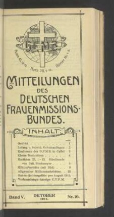 Nr. 10. Oktober 1911