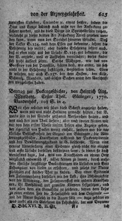 Beytrag zur Pockengeschichte. T.1.
