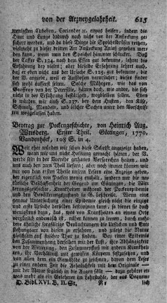 Beytrag zur Pockengeschichte. T.1.