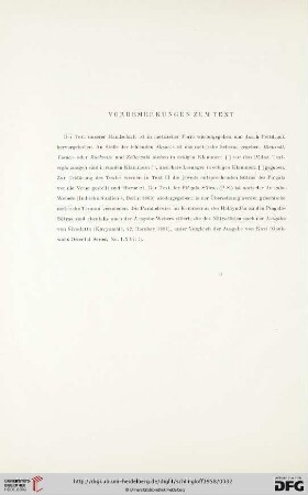 Vorbemerkungen zum Text