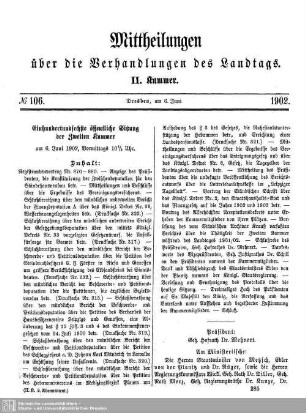 106. Sitzung