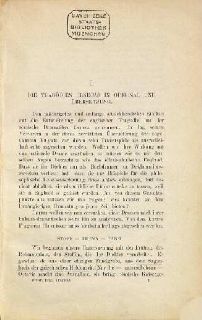 Zur Kunstentwicklung der englischen Tragödie von ihren ersten Anfängen bis zu Shakespeare