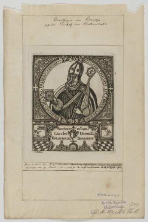 Bildnis des Branthog, Bischof von Halberstadt