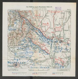 Skizze 21. Der Feldzug gegen Rumänien 1916/17. Der Vormarsch gegen den Sereth.