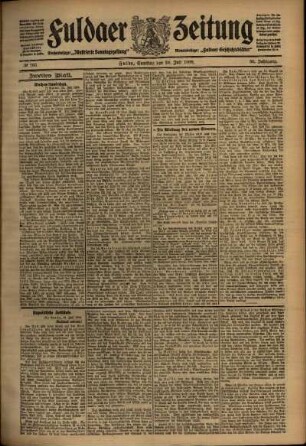 Zweite Ausgabe vom Samstag, den 24. Juli 1909.