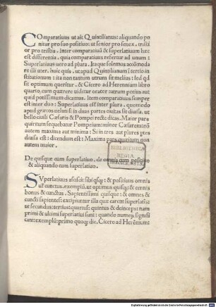 Compendium elegantiarum Laurentii Vallae : mit Widmungsbrief des Autors an Sicchus Simonetta