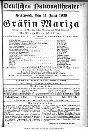 Gräfin Mariza