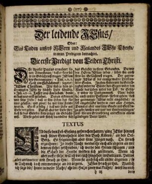 Der leidende Jesus ... Die erste Predigt vom Leiden Christi. - Die sechste Predigt vom Leiden Christi vor Pilato.