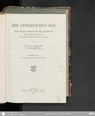 1: Allgemeiner Teil; Methanderivate