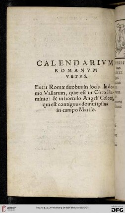 Calendarium Romanum Vetus