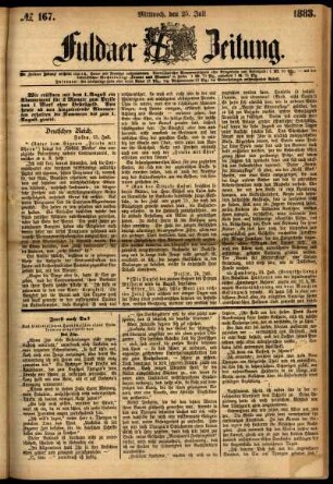 Ausgabe vom Mittwoch, den 25. Juli 1883.