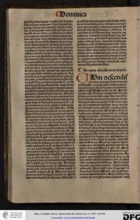 De eadem dominica sermo in evangelium.