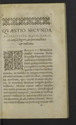 Quaestio secunda