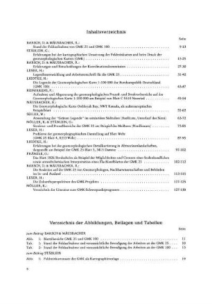 Verzeichnis der Abbildungen, Beilagen und Tabellen