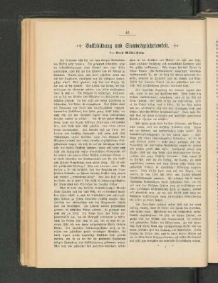 Volksbildung und Standesgelehrsamkeit.