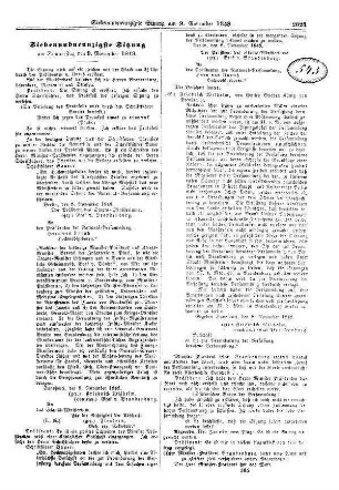 Siebenundneunzigste Sitzung am 9. November 1848.