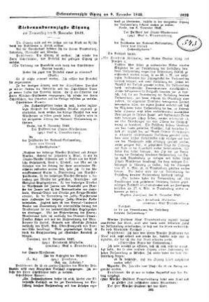 Siebenundneunzigste Sitzung am 9. November 1848.