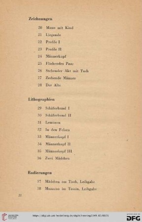Lithographien (Nr. 29-36)