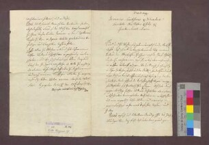 Testament des Basler Domkapitulars Franz Anton Konrad Hannibal Reich von Reichenstein.