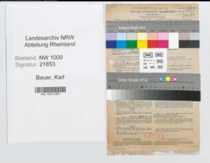 Entnazifizierung Karl Bauer, geb. 16.06.1890 (Kreisinspektor)