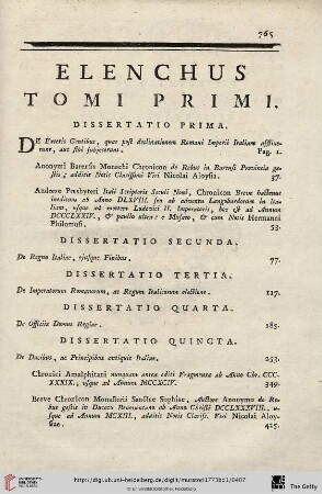 Elenchus tomi primi