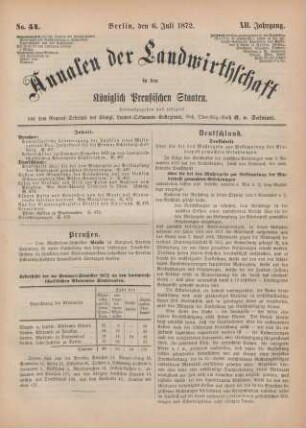 No. 54. Berlin, den 6. Juli 1872. XII. Jahrgang.