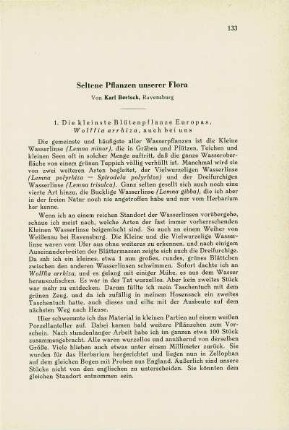Seltene Pflanzen unserer Flora