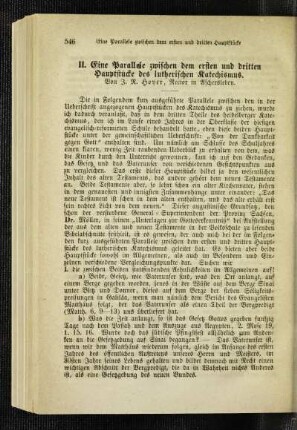 ¬Eine¬ Parallele zwischen dem ersten und dritten Hauptstücke des lutherischen Katechismus