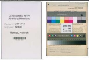 Entnazifizierung Heinrich Reuyss , geb. 03.07.1900 (Verw.Beamter)