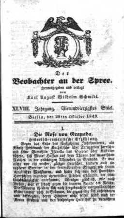 44. Stück, 29. Oktober 1849