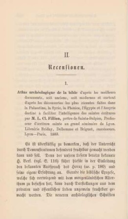 484-486 [Rezension] Fillion, M. L. Cl., Atlas archéologique de la bible